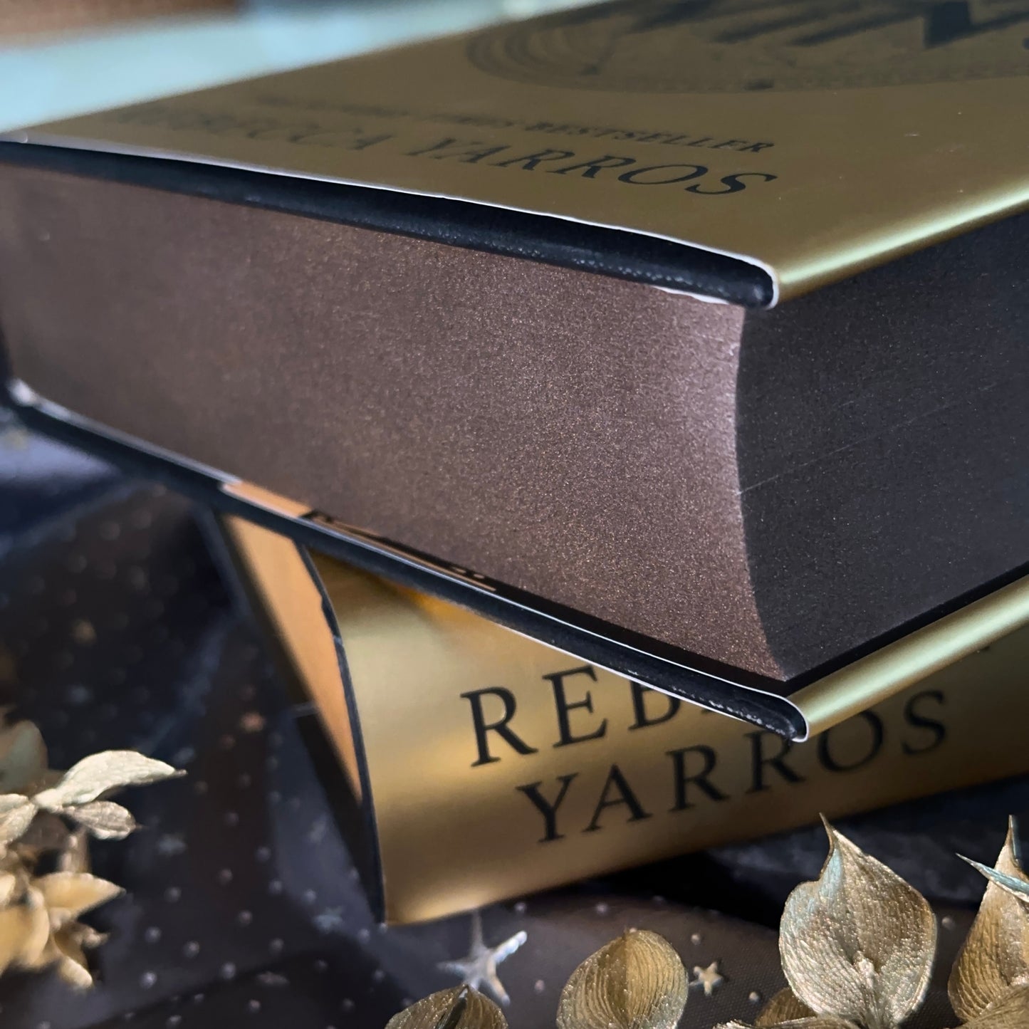 Pre-Order Fourth Wing Sprayed Edges - Golden Dragons