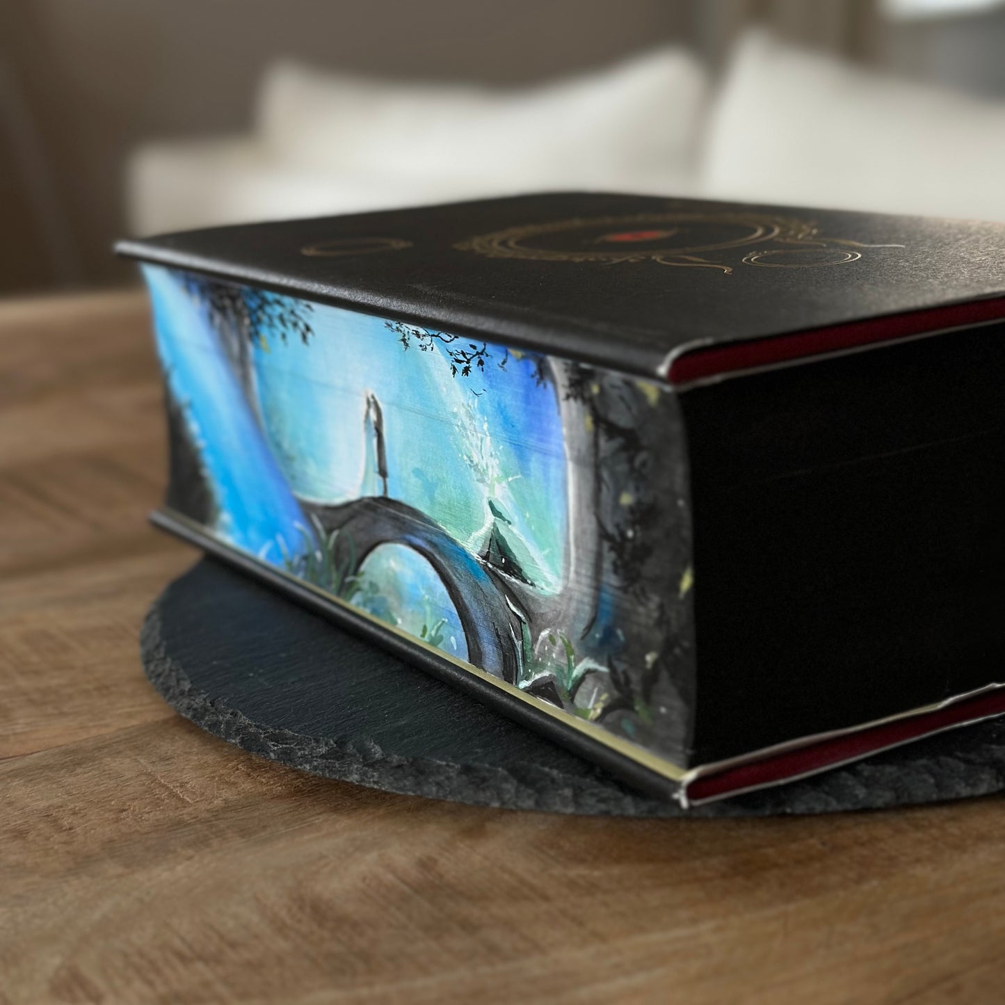 Arwen & Aragorn - Original Fore-edge Painting