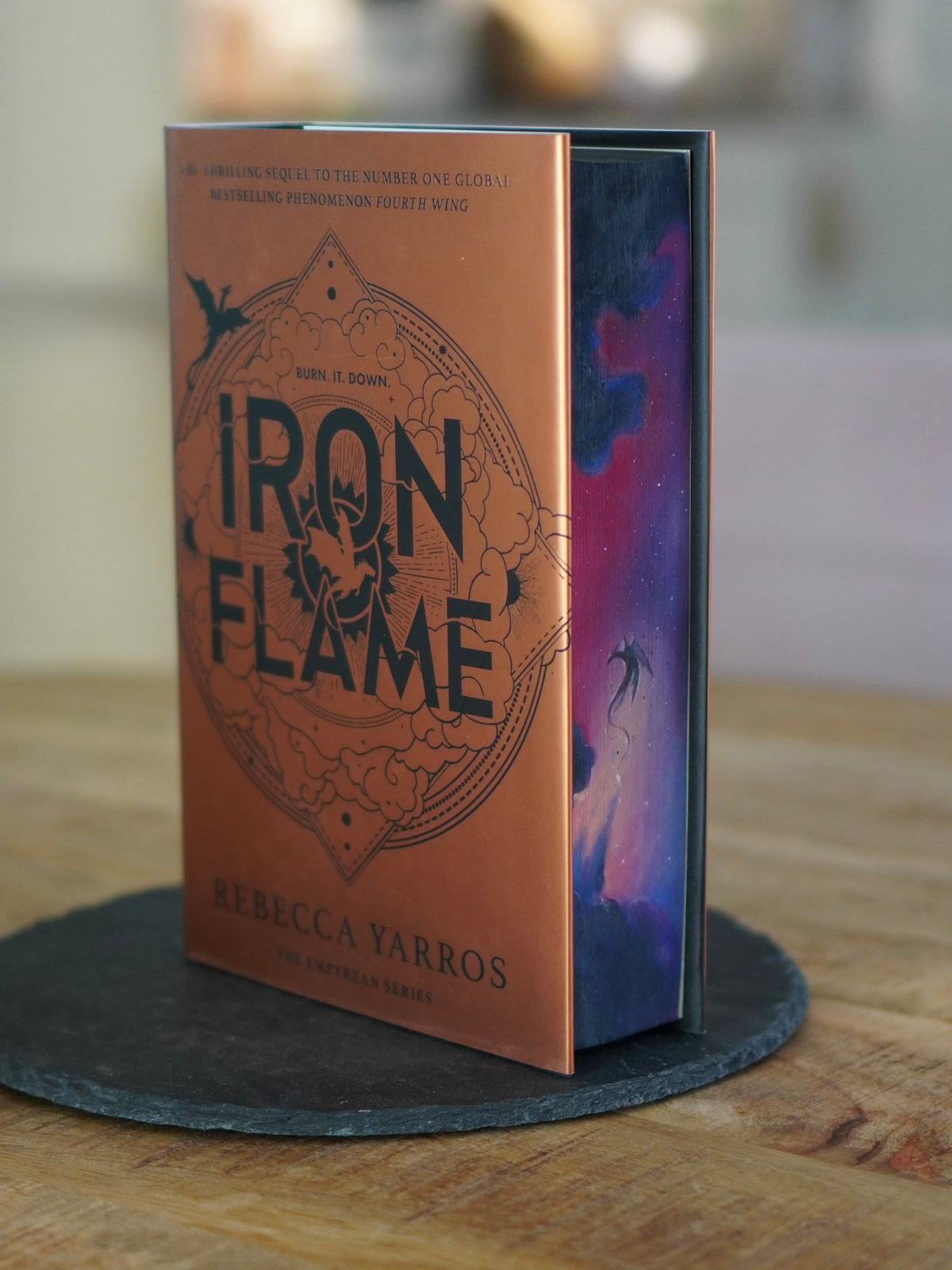 Original Fore-edge Painting on Iron Flame