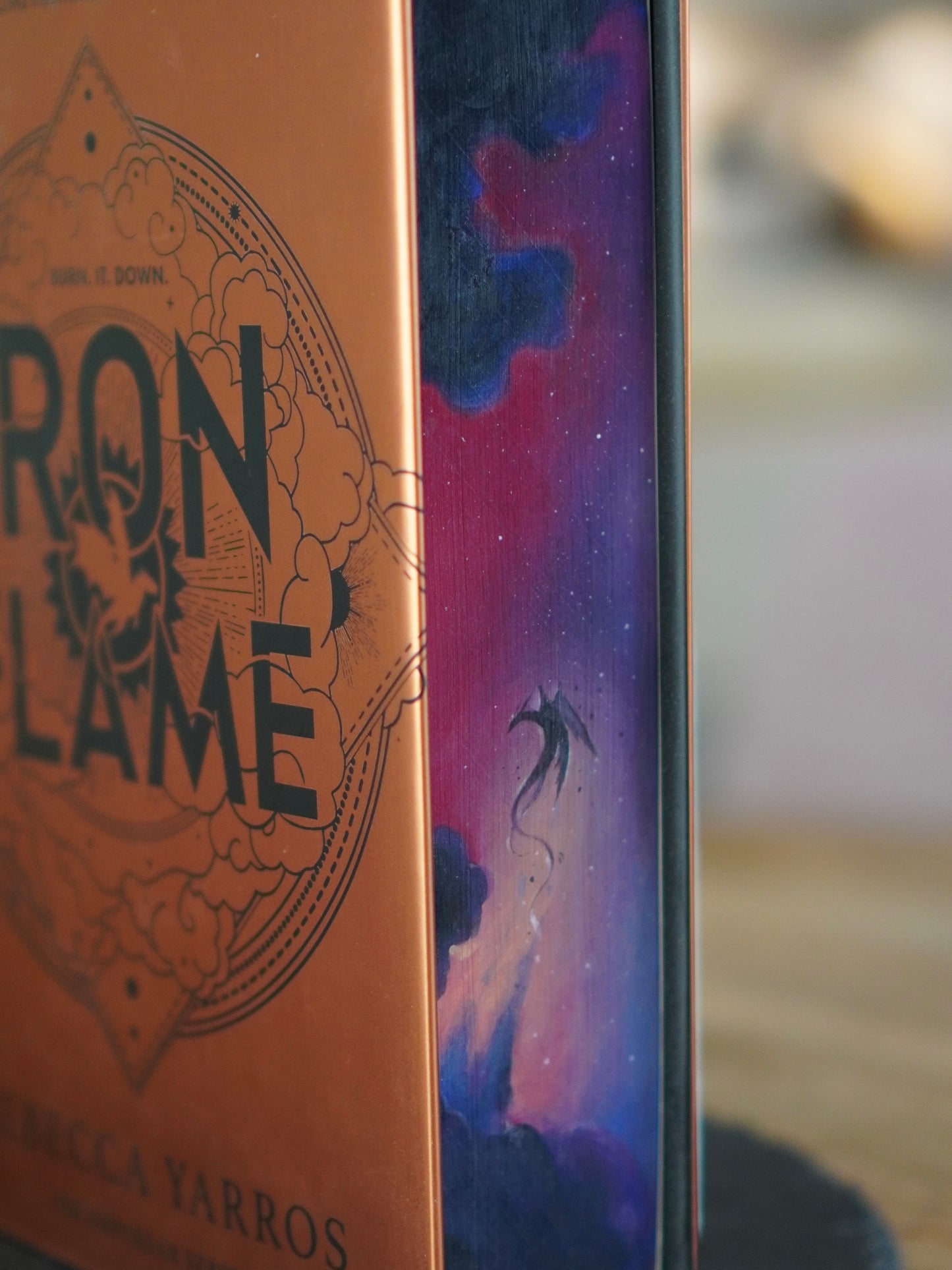 Original Fore-edge Painting on Iron Flame