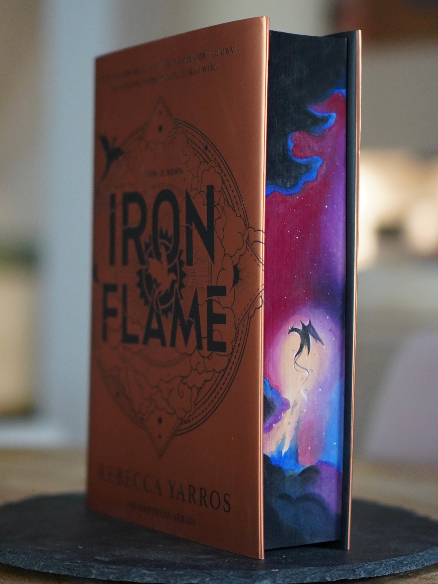 Original Fore-edge Painting on Iron Flame